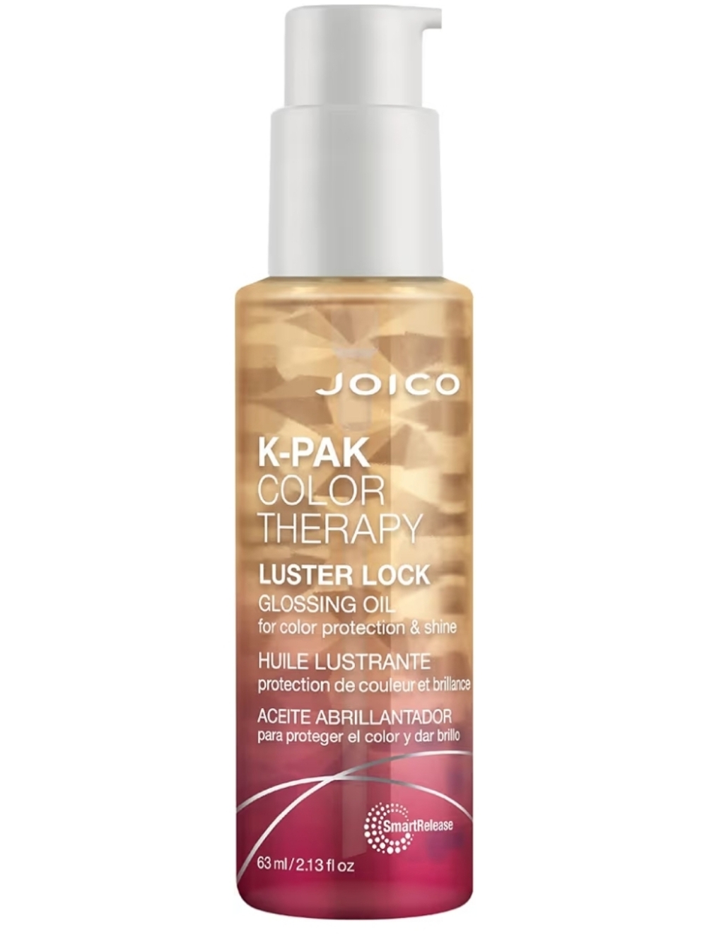 Joico K-PAK Color Therapy Luster Lock Glossing Oil - Gold & Pink Bottle